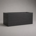 Giardiniere rettangolare in acciaio galvanizzato nero opaco, 100 × 40 × 50 cm