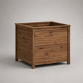 Flowerbed quadrato su piedi in legno massiccio marrone, 70 × 70 × 70 cm