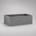 Giardino rettangolare in cemento grigio, 80 × 40 × 40 cm