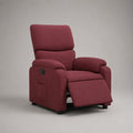 Sedia rilassante a mano in poliestere Bordeaux con poggiapiedi inclinabile, 92 × 94 × 104 cm